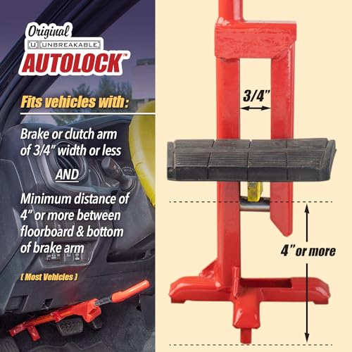 The Original Unbreakable Autolock Brake Pedal Lock