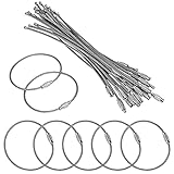 Millennial Essentials Heavy Duty Stainless Steel Wire Keychains 2mm 6.3 Inches Aircraft Cable Key Ring Loops Twist Barrel for Hanging Luggage Tags or ID Tags (25)