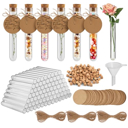 OFFCUP Provette Trasparenti, 100PZ Provette con...