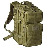 Exos Bravo Backpack - Large Military Hiking Backpack 34L - Waterproof Heavy-Duty Molle Hunting Bag for Men - Tactical Rucksack Daypack - Hydration Pack Compatible for Running, Cycling - (Olive Drab)