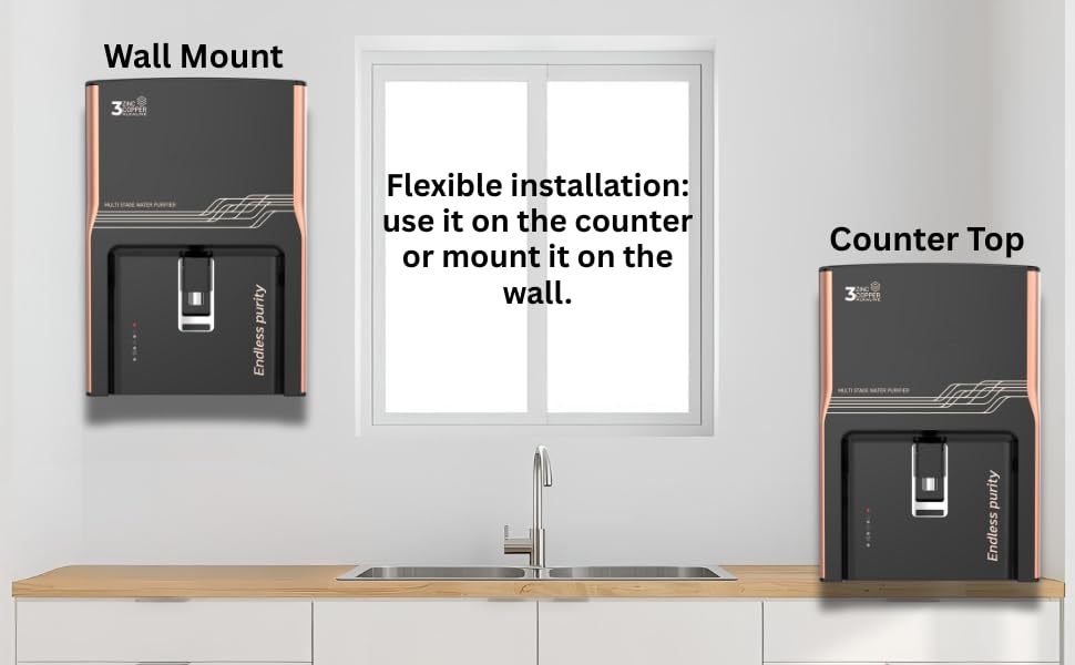 Image of AquaUltra 9L RO+UV Water Purifier | Copper+Zinc+Alkaline 6-Stage Filtration | BIS Approved | Mineral Water Filter for Home, Office & Kitchen Use | Suits with Modular Kitchens