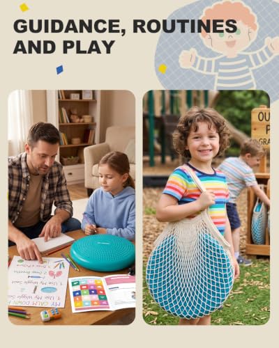 Image of Trideer Wobble Cushion Core Balance Disc, Flexible Seating for Classroom Elementary, Wiggle Seat for Sensory Kids, Balance Pad with Inflation Pump