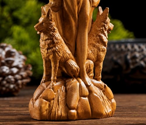 Estatua de Madera Hecate Diosa Triple 3.5×1.5×9 in miniatura 4