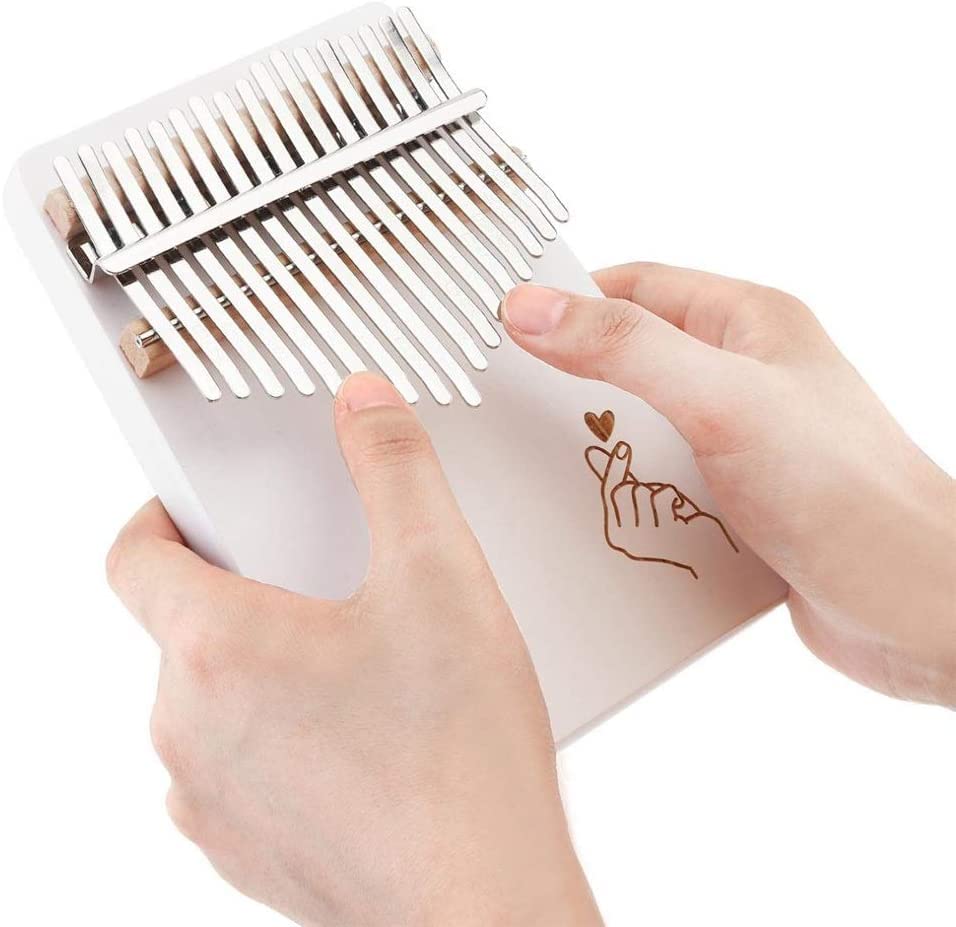 Générique Mini Doigt Kalimba Pouce Piano 17 Touches Pouce Piano Kalimba Blanc Doigt en Forme De Coeur Solide Placage Pin… - Les Beatles, Paul McCartney, John Lennon, RIngo Starr, George Harrison Générique Mini Doigt Kalimba Pouce Piano 17 Touches Pouce Piano Kalimba Blanc Doigt en Forme De Coeur Solide Placage Pin… – Image 5