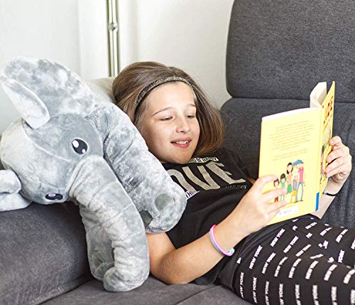 corimori® - Elefant Nuru großes XXL 55cm Kuscheltier für Kleinkinder, bauschig und weich, kuschel-softe Qualität, grau