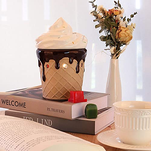 STAR-MOON-Cute-Wax-Warmer-Wax-Melter-for-Scented-Wax-Candle-Warmer-for-Wax-Melt-with-One-More-Bulb-Removable-Dish-Home-Decor-Home-Fragrance-Ice-Cream-Decor-Ideal-Gift-Sweet-Ice-Cream STAR MOON Cute Wax Warmer Wax Melter for Scented Wax Candle Warmer for Wax Melt with One More Bulb Removable Dish Home Decor Home Fragrance Ice Cream Decor Ideal Gift Sweet Ice Cream
