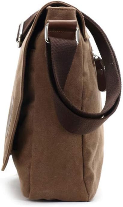 [JUNENTER] メンズ メッセンジャーバッグ、キャンバス ノートパソコンバッグ ブリーフケース ショルダー クロスボディ ハン