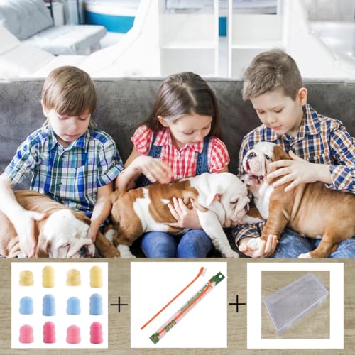 Image of 12Pack Dog Finger Toothbrush Kit, Dog Teeth Cleaning & Dental Care, Blue, Pink, Yellow
