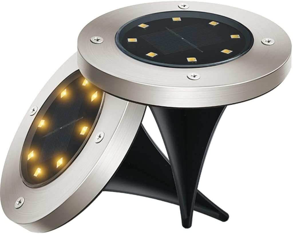 VUIKLCty Solar Spot Lights Outdoor Holiday decoration solar underground lights, Household waterproof LED landscape lights, Light control sensor(Warm light*4)