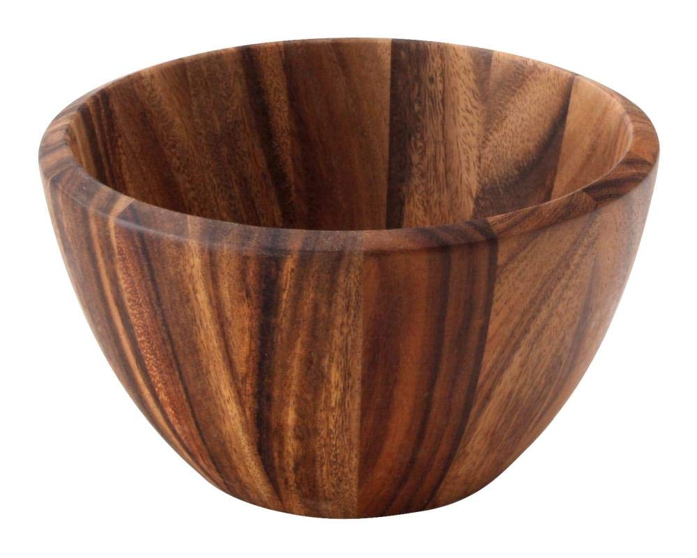 Continenta Holzschüssel, Obstschale, Holzschale aus Akazien-Kernholz in Edel Ausführung, wunderschöne Holz-Musterung, Größe: Ø 25 x 14,5 cm