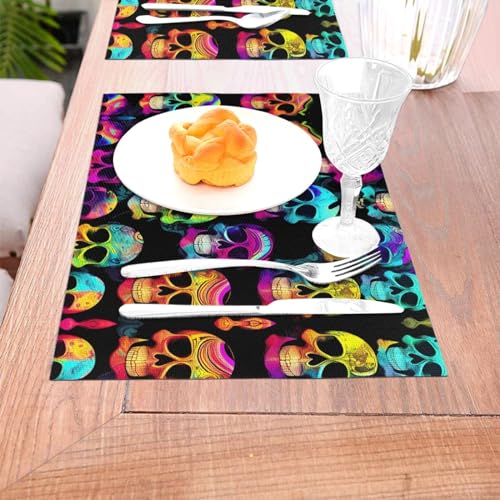 Sets de table tête de mort HYTTER faciles à nettoyer