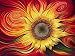 DIY 5D Diamond Painting by Number Kits, Crystal Rhinestone Embroidery Paint with Diamonds, Full Drill Canvas Art Picture for Home Wall Decor(Fantasy Sunflower-1, 15.74x11.81in)