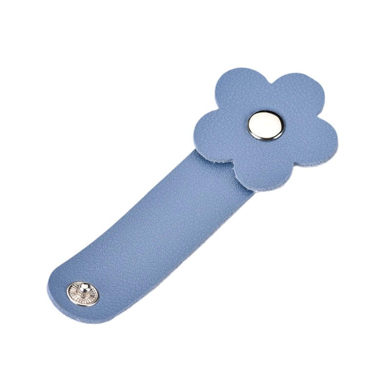 Pattern Wire Winder PU Leather Cable Organiser Ties for Phone Cables and Headphone Storage Flower Cable Clip