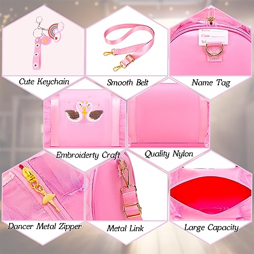 Cute Ballet Dance Bag Princess Backpack Pink Shoulder Bag Girls4