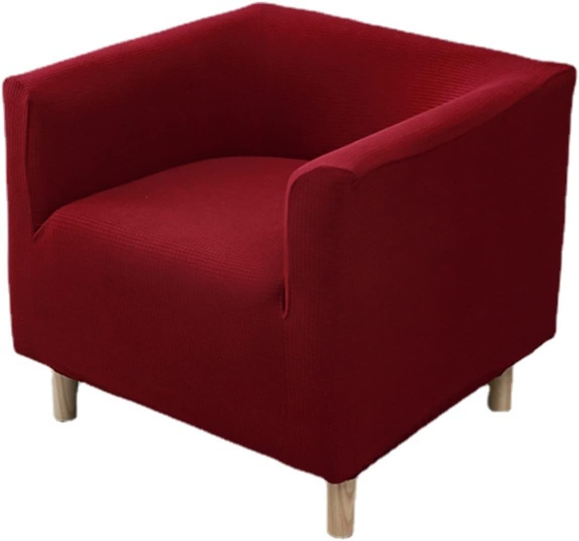 Square Club Chair Slipcovers Stretch Armchair Cover Modern Solid Color Single Sofa Seat Chair Cover Accent Chair Furniture Protectors for Hotel Cafe