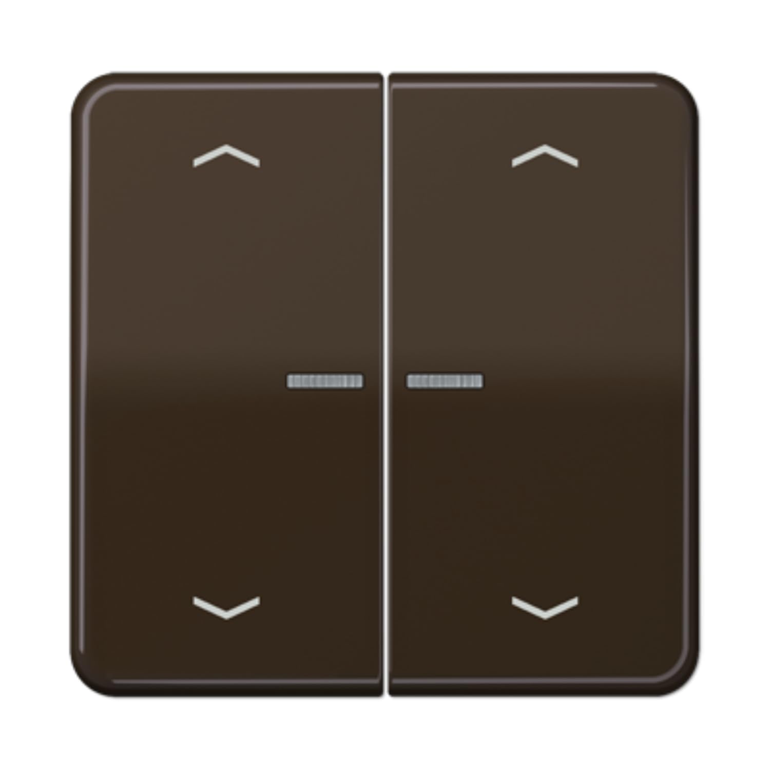 Bouton poussoir double visière volet CD marron JUNG CD102KO5PBR encastrable - 2