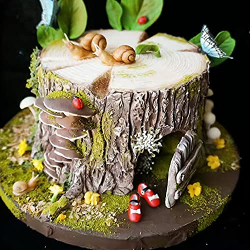 Wyd Tree Bark Texture Mats Fondant Mermaid Silicone Mold,Handmade Soap Mold,Cake Mold Decorating,Fondant Baking Mold #TOP6