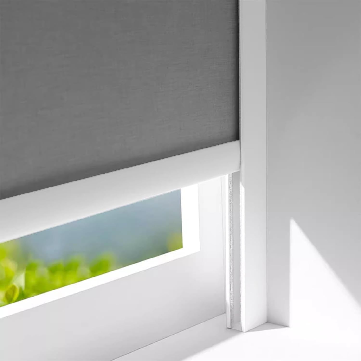 JvFbjLF U-shaped Aluminium Light-blocking Strip, Designed Specifically For Roller Blinds(White 2pcs,75cm/29.5inch)