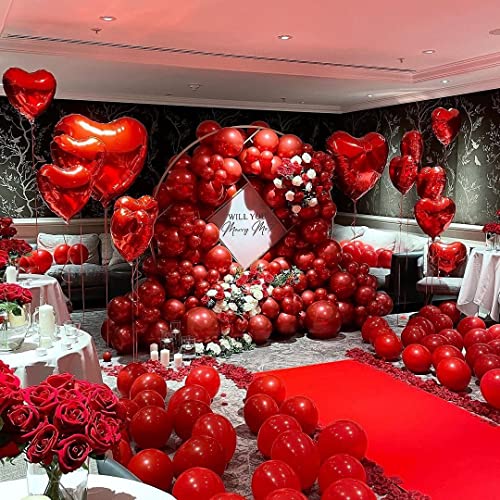 Image of KBZVNAF Red Balloons Latex Party Balloons - 50 Pack 12 inch Helium Red Balloons for Chirstmas Wedding Anniversary Baby Shower Birthday Party Decorations