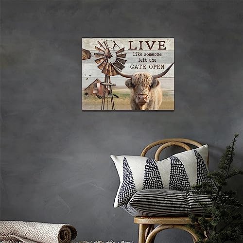 Highland-Cow-Wall-Art-Highland-Cow-Pictures-Western-Wall-Decor-Farmhouse-Highland-Cow-Canvas-Prints-Rustic-Windmill-Painting-Modern-Artwork-Home-Decoration-for-Bedroom-Bathroom-Living-Room-16×12 Highland Cow Wall Art Highland Cow Pictures Western Wall Decor Farmhouse Highland Cow Canvas Prints Rustic Windmill Painting Modern Artwork Home Decoration for Bedroom Bathroom Living Room 16×12
