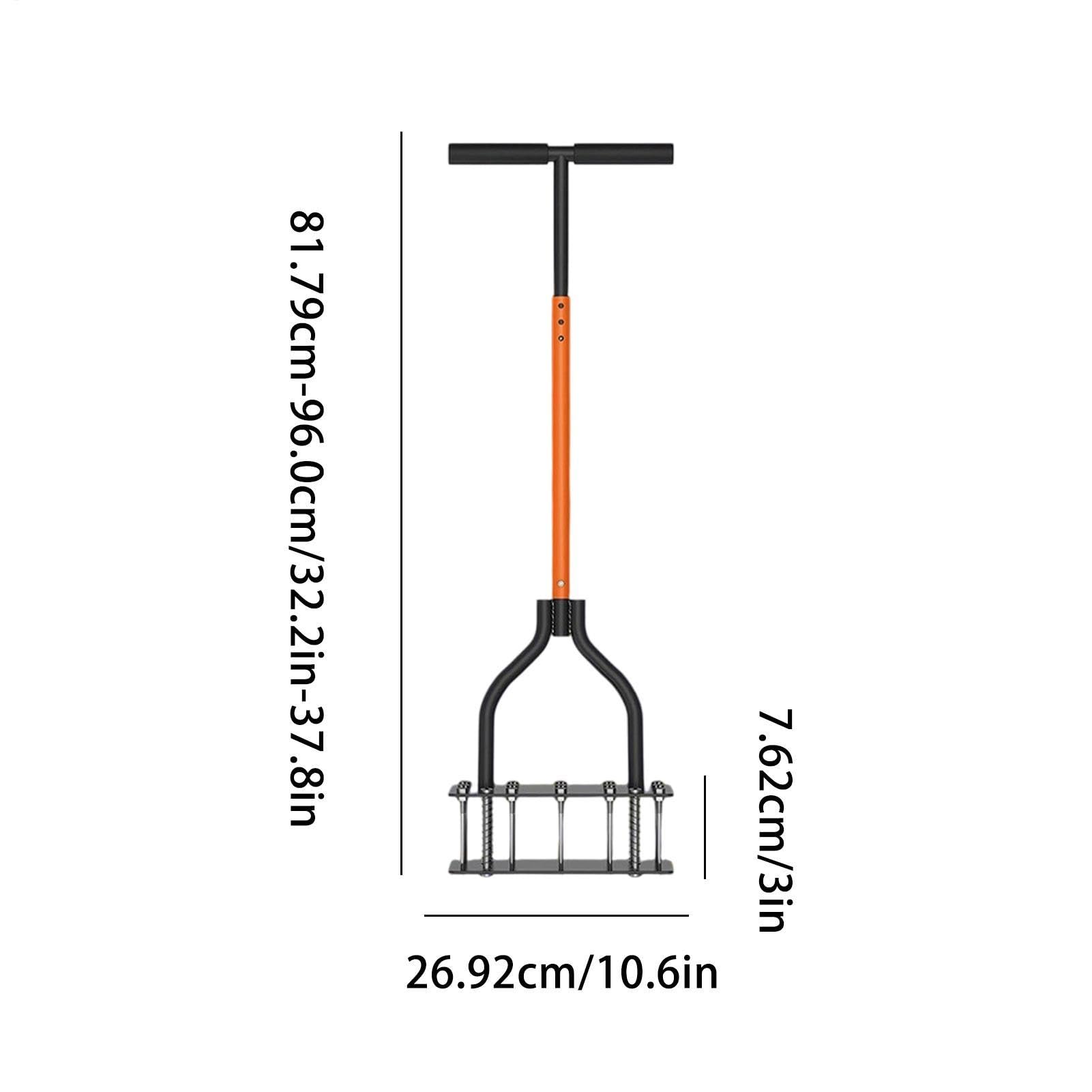 Aireador Manual De Césped Diseño Con Limpieza Automática De Tierra Y Hojas | Aireador Metálico Para Hierba Y Jardín para Terreno Hogar Campo Golf Jardinería Parque Primavera y Otoño Cuidado de Hie
