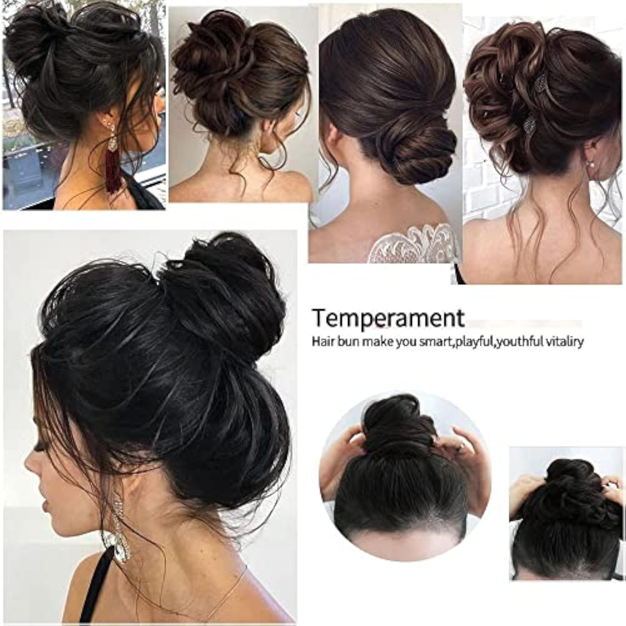 2 PCS Messy Hair Bun Hair Extension for Instant Hair Style