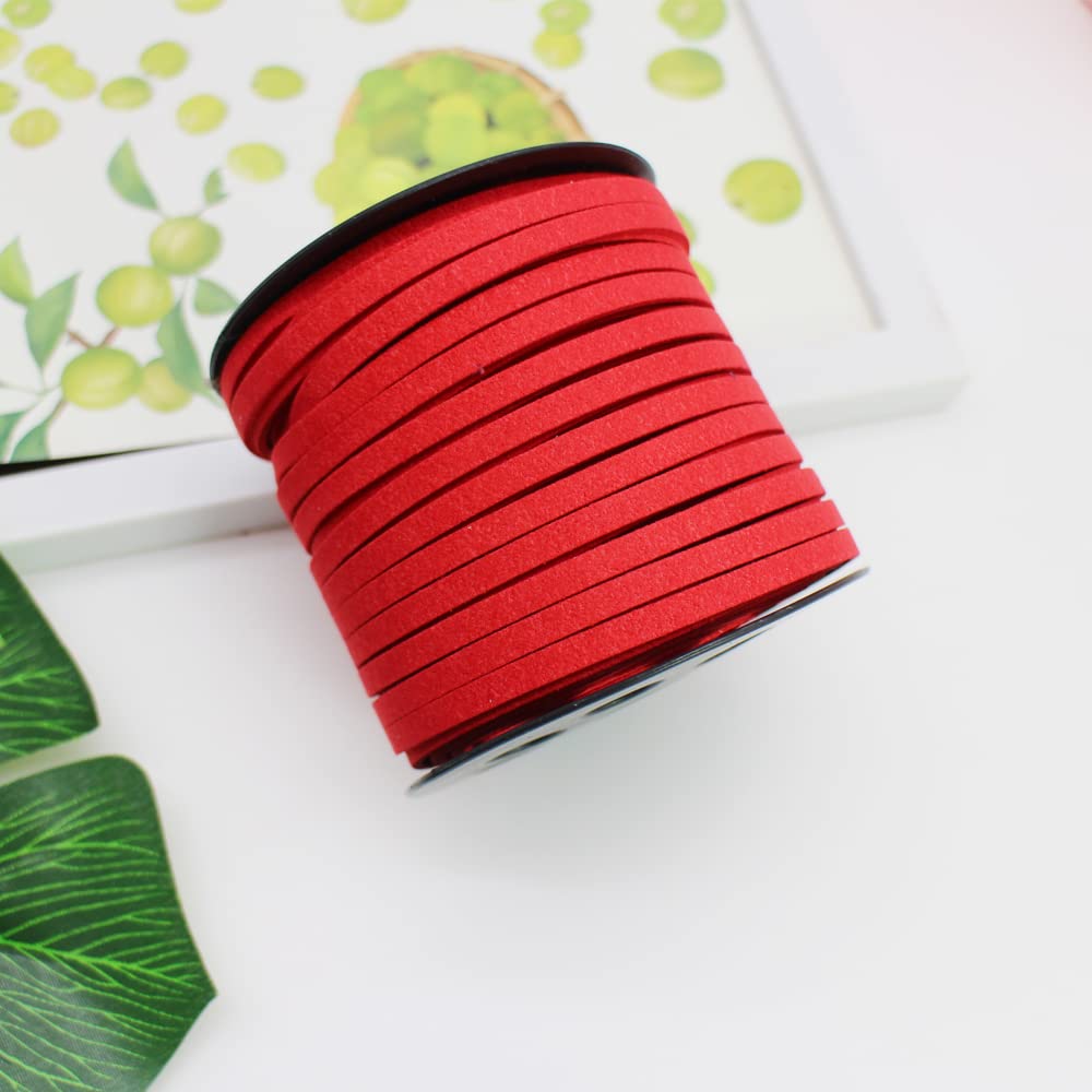 Cordón de piel de ante de 5 mm, hilo de piel de terciopelo coreano para bisutería y bisutería y collares