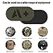 PETAC GEAR 4 Pack Glow Dark Blood Type A Positive POS Reflective Patches, Emblem Tactical Military Badges with Hook Loop Fastener Backing（RG）