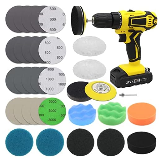 VIBRATITE Car Headlight Restoration Kit, 3 Inch Car Polishing Sanding Discs with 1/4 Inch Shank Backing Pad, Scouring Pads, Buffing Sponge Pads, Soft Interface Pad, Woolen Buffer Pads, 32PCS