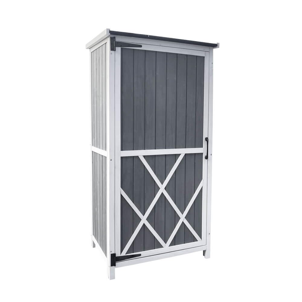 Home Deluxe Gartenschrank YANA – Größe L | Wetterfester Holzschrank für Garten & Terrasse