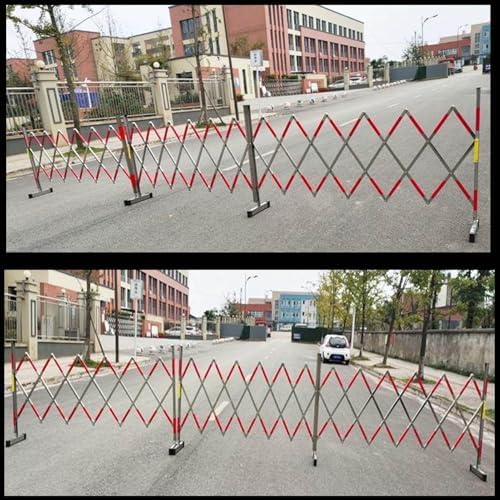 Taşınabilir Geri Çekilebilir Güvenlik Çiti, Paslanmaz Çelik Teleskopik Bariyer, Şantiyeler için Katlanır Trafik Kontrolü, 200x120cm Güvenlik Çözümü - Görsel 7