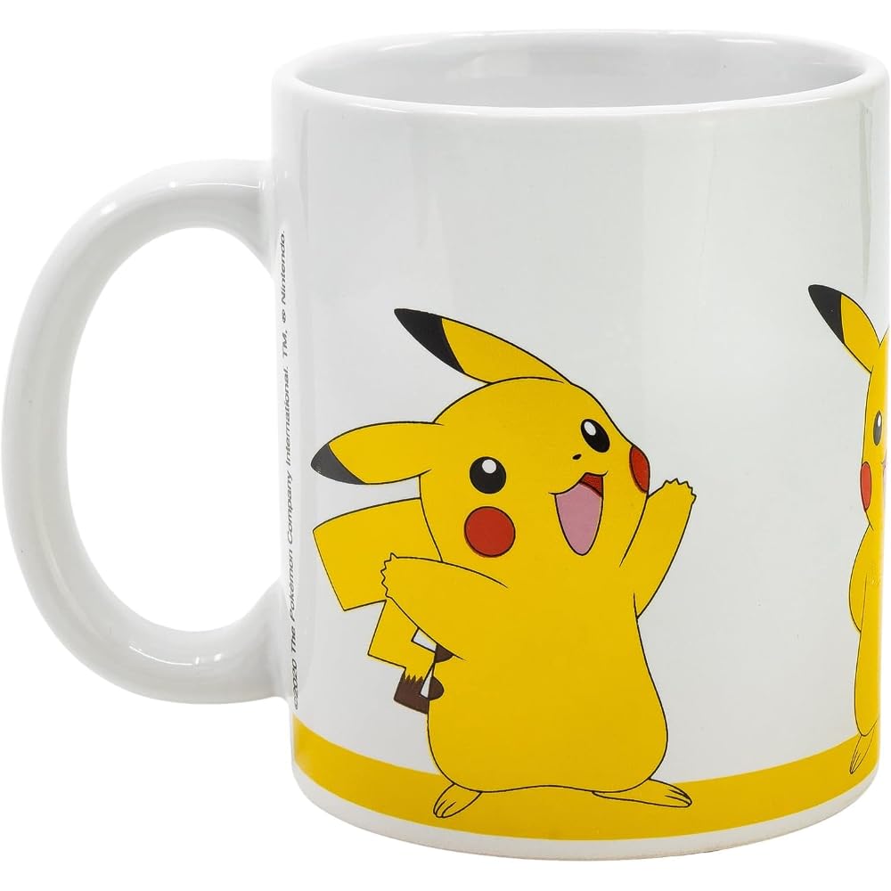 CARTOON Pikachu Pokemon Ceramic Mug Model Mug 11oz Kids Breakfast Mug, P1kachu, 9,5 x 12 cm (inkl. Griff) - Image 2