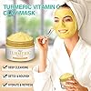 Turmeric-Facial-MaskTurmeric-Mud-Mask-with-Vitamin-C-Kaolin-Clay-and-Turmeric-for-Radiant-SkinOrganic-Turmeric-Face-Mud-Mask-for-Deep-Cleansing-Blackheads-and-Acnes-Control-4-oz FUHUIM Turmeric Clay Mask, 4 oz, Soothing, Brightening, Cleansing, Moisturizing, Pore Treatment, Blackhead Removal, Radiant Skin