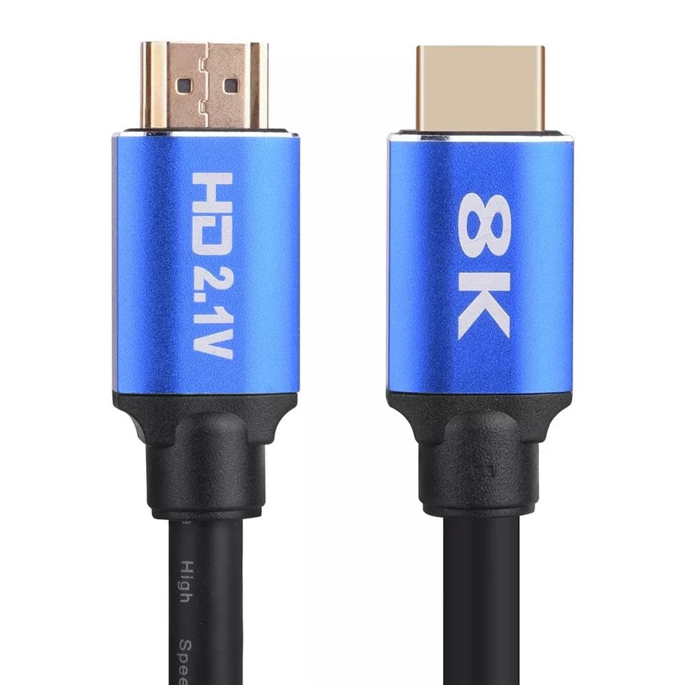 Lunatic 9350 1 Metre 8K Ultra HD 2.1V 48Gbps Altın Kaplama Hdmi Kablo UHD 8K Ultra HD Görüntü ve Ses Kalitesi ile Evinizi Sinema Salonuna Çevirebilirsiniz. (1 Metre)