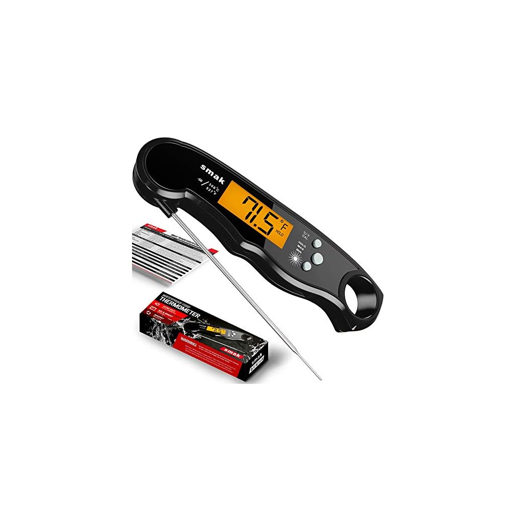 SmakInstantReadMeatThermometerWaterproofKitchenFoodCooking