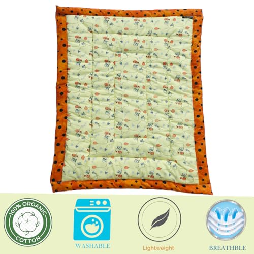 Image of Bedding Mattress for Cotton, Baby Sleeping Bed Set Godari Baby Cradle |Sleeping Mat |Multi Purpose Cushioned Bed |Baby Bed for 0 to 2 Years.