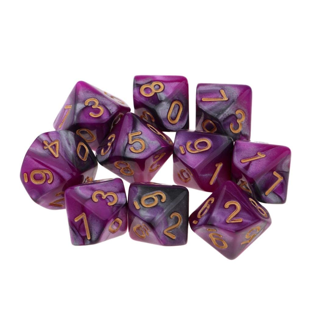 Omabeta Jeux de dés Jeu de 7 dés polyédriques en acrylique, Table de