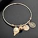 LUX ACCESSORIES Best Friends Forever BFF Charm Bracelet Set (2pc)