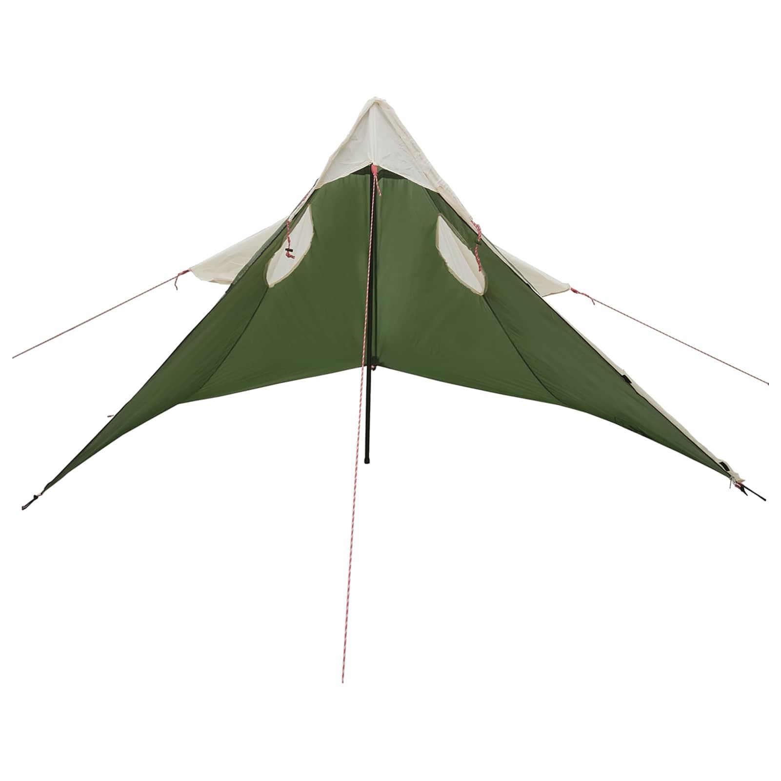 Tidyard 2-in-1 Regenponcho mit Kapuze Grün 262x126x130 cm Wasserdichter Camping Poncho als Tarp für Outdoor Abenteuer Wanderungen Festivals Notfälle mit Abspannleinen und Heringen