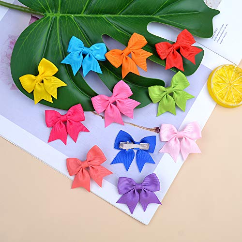 Choicbaby 40Pcs Baby Girls 2Inches Grosgrain Boutique Solid Color Ribbon Hair Bows Alligator Clips Hair Accessories For Teens Infants Kids Toddlers Children And Big Girls thumb #3