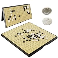 Luoyer Go Spielset Magnetisch Zusammenklappbares Brettspiel Tragbares traditionelles chinesisches Weiqi Set mit magnetischen Steinen für Erwachsene Reise Gomoku (Klein 28 cm)