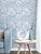 Hopepak Floral Peel and Stick Wallpaper Blue Flower Contact Paper Modern Wall Paper Self Adhesive Removable for Bedroom Bathroom Living Room Cabinets 17.3'' x 78.7''