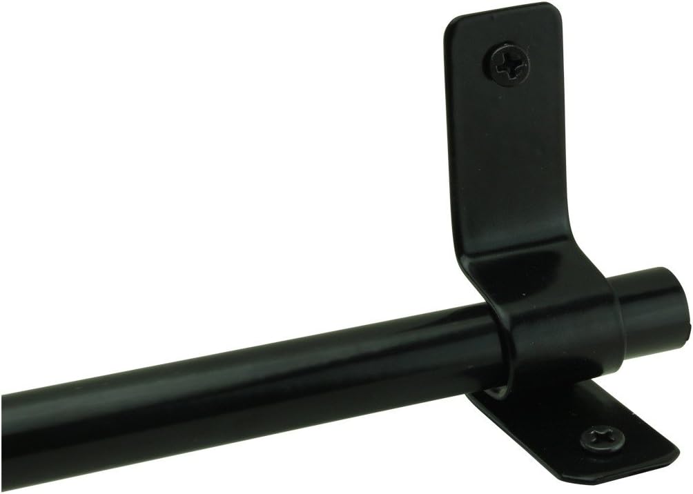 Renovators Supply Manufacturing Antique Black Brass Carpet Runner Rod Set for Staircase 39 5/8" Long Rust Resistant Tubes Rod Holder Bracket Hardware Improved Updated Easy Removable Stair Rod Set