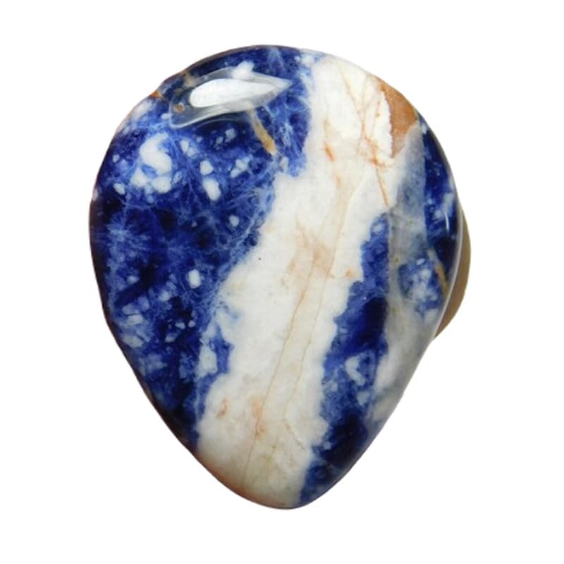 Sodalite naturelle poire 32x25mm, la pierre bleue idéale pour fabriquer un bijou cadeau unique