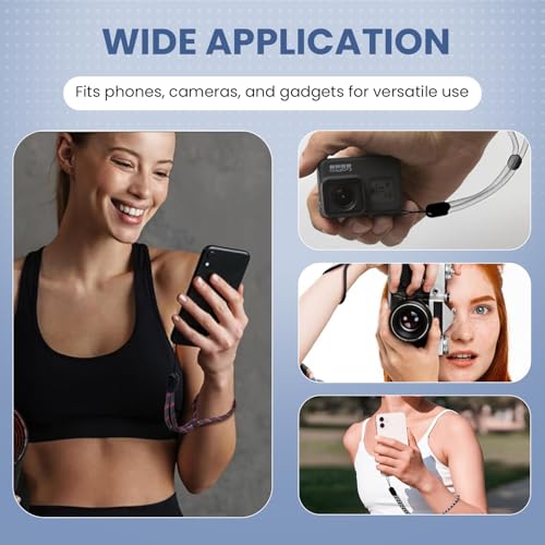 Image of Homeaura Adjustable Hand Wrist Strap Lanyard - 3 Pack, Multipurpose Nylon Wristlet Straps for Cell Phone, Keys, Cameras, ID, and USB Flash Drives