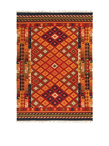 ABC Kilim Carpets by Jalal Tappeto Kilim Sivas 1 Rosso/Multicolore 60 X 200 cm