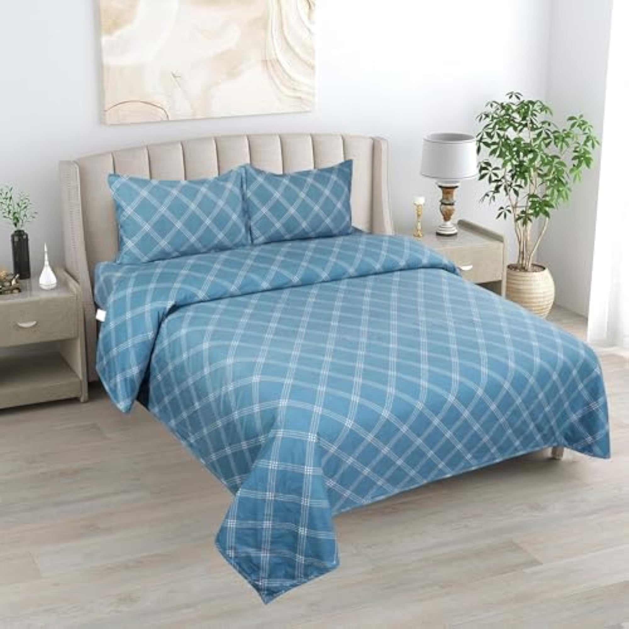 4 PCS Bedding Set Dohar Bedsheet Single with Pillow Covers