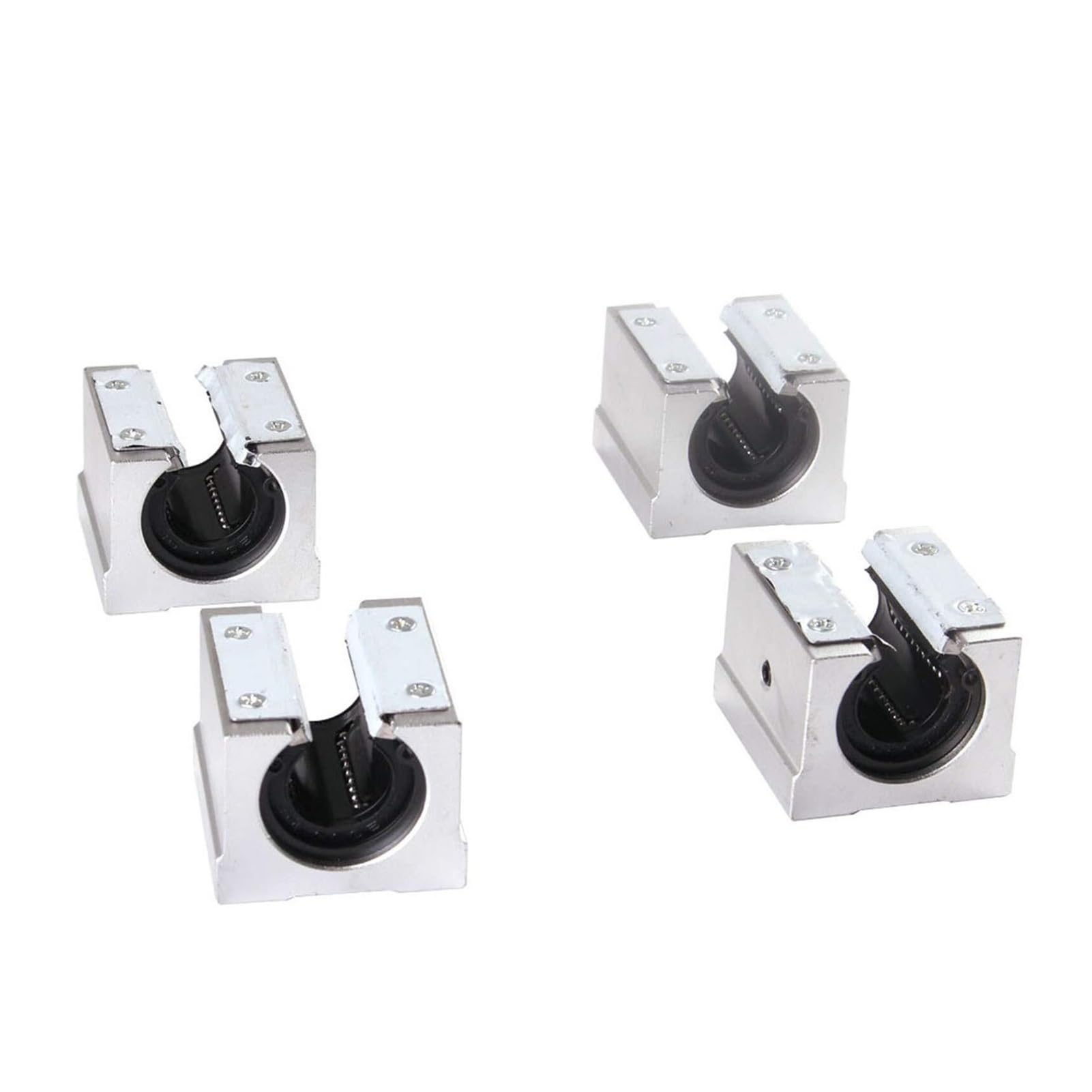 Roulements à Billes, Boîtier de roulement à billes linéaire SBR10UU SBR12UU SBR16UU SBR20UU SBR25UU, for fraiseuse CNC, Guide SBR, 4 pièces(SBR10UU)