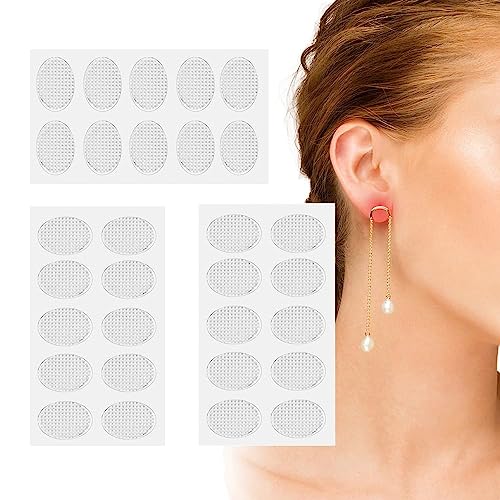 Image of Extra Premium Extra Soft Earring Support for Heavy Earrings | Ear Lobe Support for Earrings | Ear Lobe Tape | Transparent Ear Support | Ear Lobe Patches (Pack of 30)