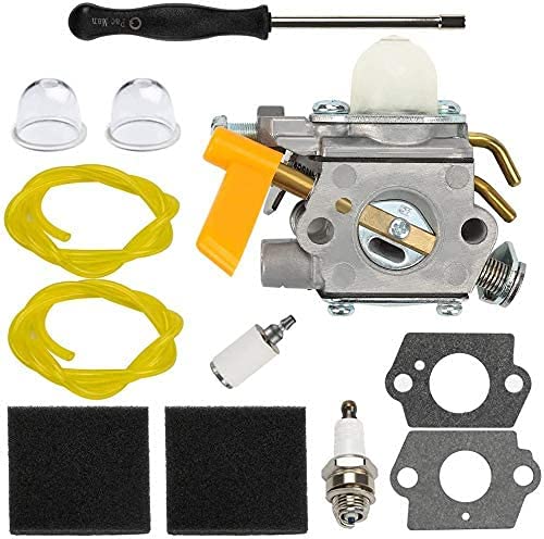 HQparts Carburetor & Air Filter & Carb tool for Troy-Bilt TB250B Ryobi MTD 290r Yard Man YM290 41AR290G734 41AR290G701 Blower 753-04584 Engine Motor